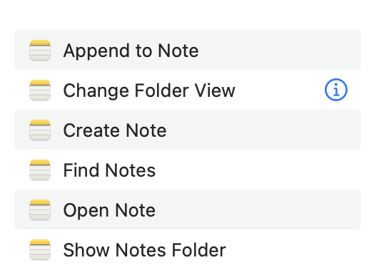 Apple Notes Actions
