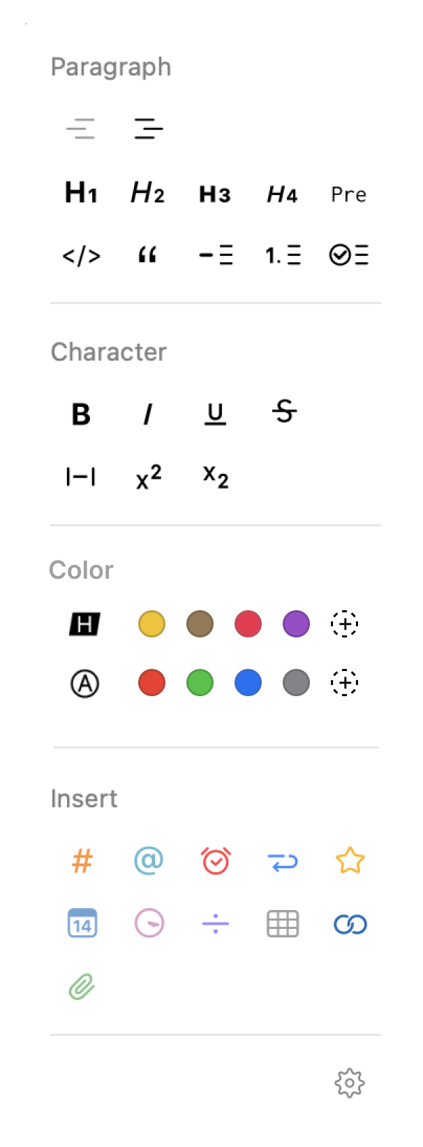 Little dot panel (color section)